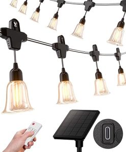 Waterproof Solar String Lights with 6 Modes and 16 Shatterproof Bulbs