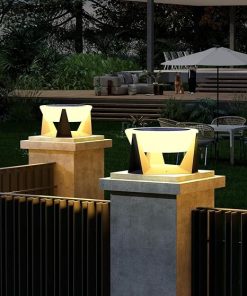 Modern Solar Pillar Lamp Post Light for Outdoor Landscape Use 2