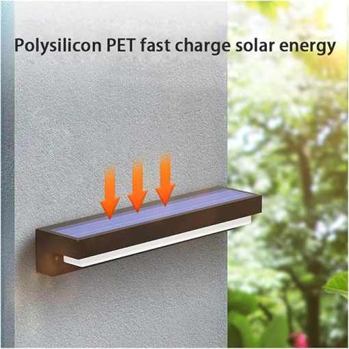 Solar Outdoor Wall Light IP65 Waterproof for Garden and Porch Decor - Image 2