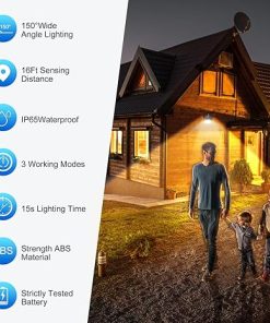 10 Pack IP65 Waterproof Solar Motion Sensor Outdoor Lights Warm White 2
