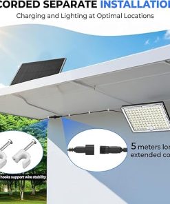 Outdoor Solar Lights with 113 LED Lenses for Security and Brightness 2