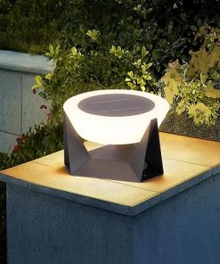 Large Solar Pillar Light for Outdoor Decor Modern Waterproof Lantern