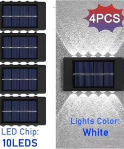 10 LED Solar Wall Lights Waterproof for Outdoor Garden Security Decor 2