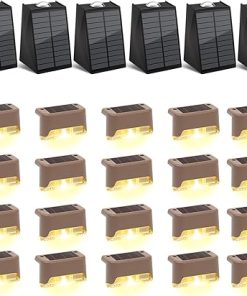 6 Pack Solar Wall Lights and 20 Pack Deck Lights Outdoor Waterproof