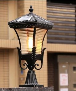 Solar LED Pillar Light for Courtyard Garden Fence Outdoor Lighting 2