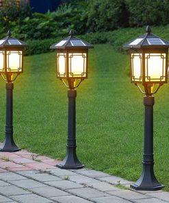 Outdoor Solar Path Light IP65 Waterproof LED Bollard Garden Lamp 2