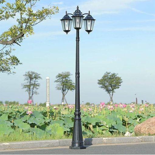 Vintage Outdoor 3-Head Post Light for Garden and Driveway Lighting - Image 2