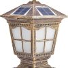 Solar LED Post Lamp Bamboo Waterproof Outdoor Light for Backyard 3