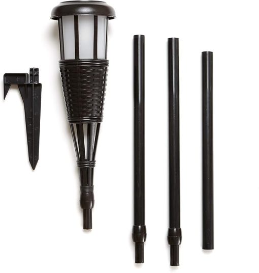 Solar-Powered Flickering Flame Outdoor Island Torches 4-Pack - Image 2