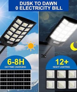 IP66 Waterproof Solar Street Lights with Motion Sensor and Remote 2