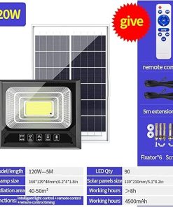 Solar LED Flood Light with Remote Control Waterproof Outdoor Security 2