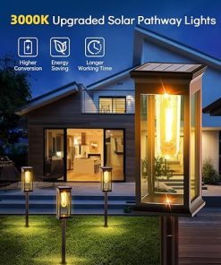Solar Pathway Lights Outdoor 6 Pack Waterproof IP65 for Gardens 2