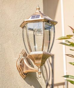Outdoor Solar Wall Lamp IP65 Waterproof Retro LED Lighting Fixture 2