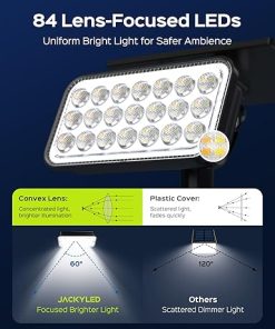 Jackyled 84 LED Solar Spotlights Waterproof 5 Lighting Modes 8 Pack 2