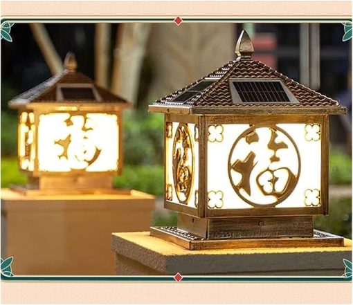 Courtyard Light Solar LED Pillar Light Outdoor Pillar Lantern Outdoor Floor Lamp Fence Post Solar Lights for Courtyard Lawn Outdoor Lighting Products - Image 2