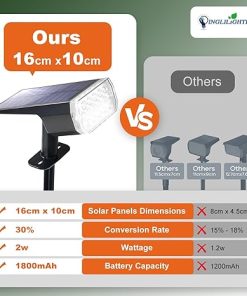 DINGLILIGHTING Solar Lights Outdoor Waterproof LED Spot Lights 6PC 2