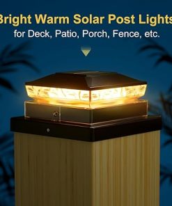 12 Pack Waterproof Solar Post Cap Lights for 4×4 and 5×5 Posts 2