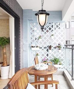 Solar Powered Outdoor Garden Pendant Lights Waterproof Ceiling Chandelier 2