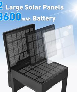Solar Outdoor Wall Lights with Dual Panels 600 Lumen 12 Hours Endurance 2