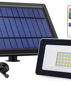 Adjustable Solar Floodlight with 180° Angle and Remote Control