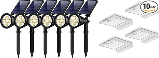 InnoGear 10 Pack Solar Lights Waterproof for Garden Pathway Outdoor