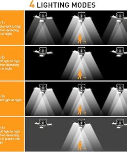 Solar Pendant Lights with Remote Control and Motion Sensor, 2 Pack 2