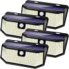 Aootek Solar Motion Sensor Lights 2500 Lm IP65 Waterproof 4-Pack