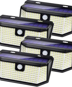 Aootek Solar Motion Sensor Lights 2500 Lm IP65 Waterproof 4-Pack