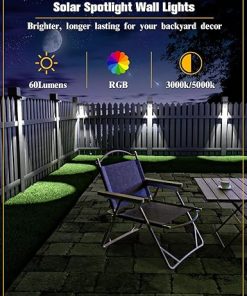 12 Pack Solar Fence Lights 50 Lumens RGB Color Glow LED Outdoor 2