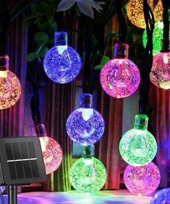 60 LED Crystal Globe Lights Waterproof for Garden Party Decor