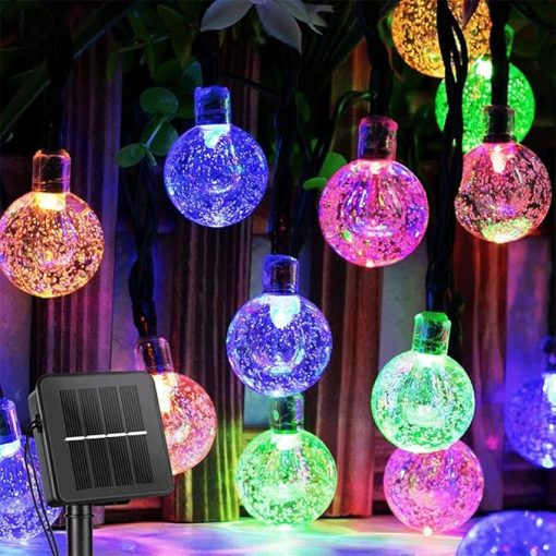60 LED Crystal Globe Lights Waterproof for Garden Party Decor