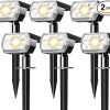 Amosfun 8 Pack Decorative Solar Hanging Glass Ball Landscape Lights 3