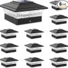 Solar Post Cap Lights 12-Pack Waterproof LED for 4×4 5×5 Fences 4