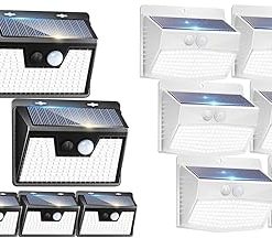 Peasur 10 Pack Solar Motion Sensor Outdoor Lights