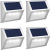 Solar Powered Waterproof Stair Lights for Garden Deck Patio 4PCS