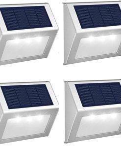 Solar Powered Waterproof Stair Lights for Garden Deck Patio 4PCS