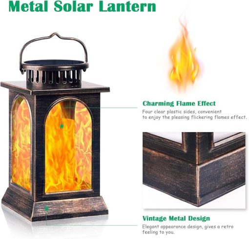 Flickering Flame Solar Torches for Garden Patio Yard Lighting - Image 2