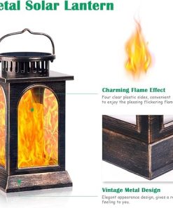 TomCare Solar Flickering Flame Lights for Garden Patio Yard 2