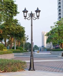 Victoria High Pole Landscape Street Light Aluminum Glass Outdoor Lamp 2