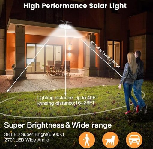 Brightest Solar Motion Lights with Remote Control for Outdoor Use - Image 2