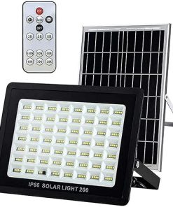 Outdoor Solar LED Flood Light with Remote Control for Gardens