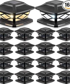 Solar LED Post Cap Lights for 4×4 5×5 6×6 Outdoor Fence Posts
