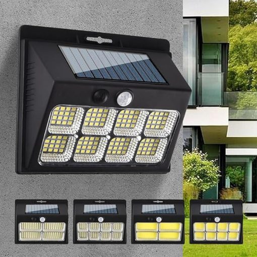 LED Motion Sensor Solar Wall Light with 3 Modes for Outdoor Security - Image 2