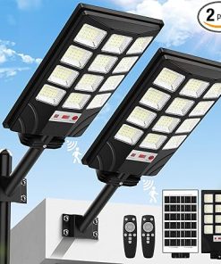 Outdoor Solar Street Light 20000LM 6500K LED Motion Sensor Flood Light
