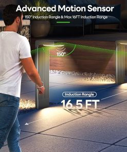 Solar Pathway Lights 4 Pack 400LM Motion Sensor Waterproof Garden Lights 2