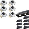 3 Pack Solar LED Outdoor Lamps for Gardens Patios Energy Saving Black 3