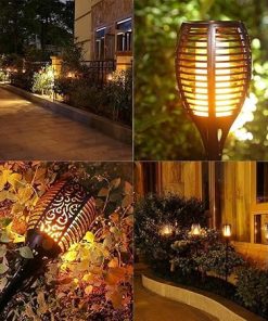Outdoor Solar Lights 6 Pack Waterproof Flickering Flame LED Decor 2