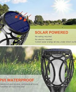 Flashing Solar Flame Light Waterproof Outdoor Landscape Garden Set 2