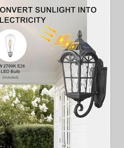 Solar Outdoor Wall Lights with Remote Dusk to Dawn LED for Patio 2