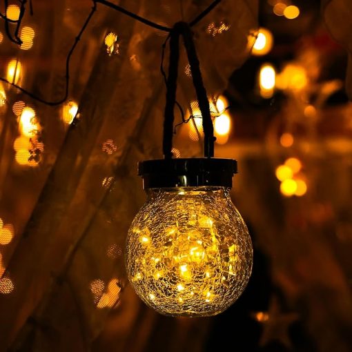 Cooo 6 Pack Solar Lantern with 30 LED Firefly Lights for Outdoors - Image 2